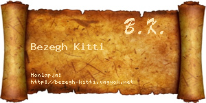 Bezegh Kitti névjegykártya